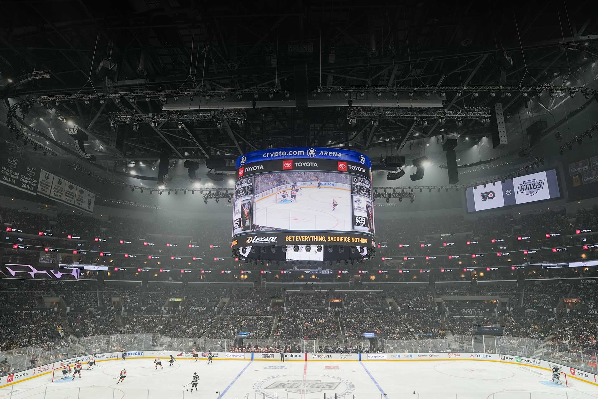 lexani ad banners at los angeles kings arena