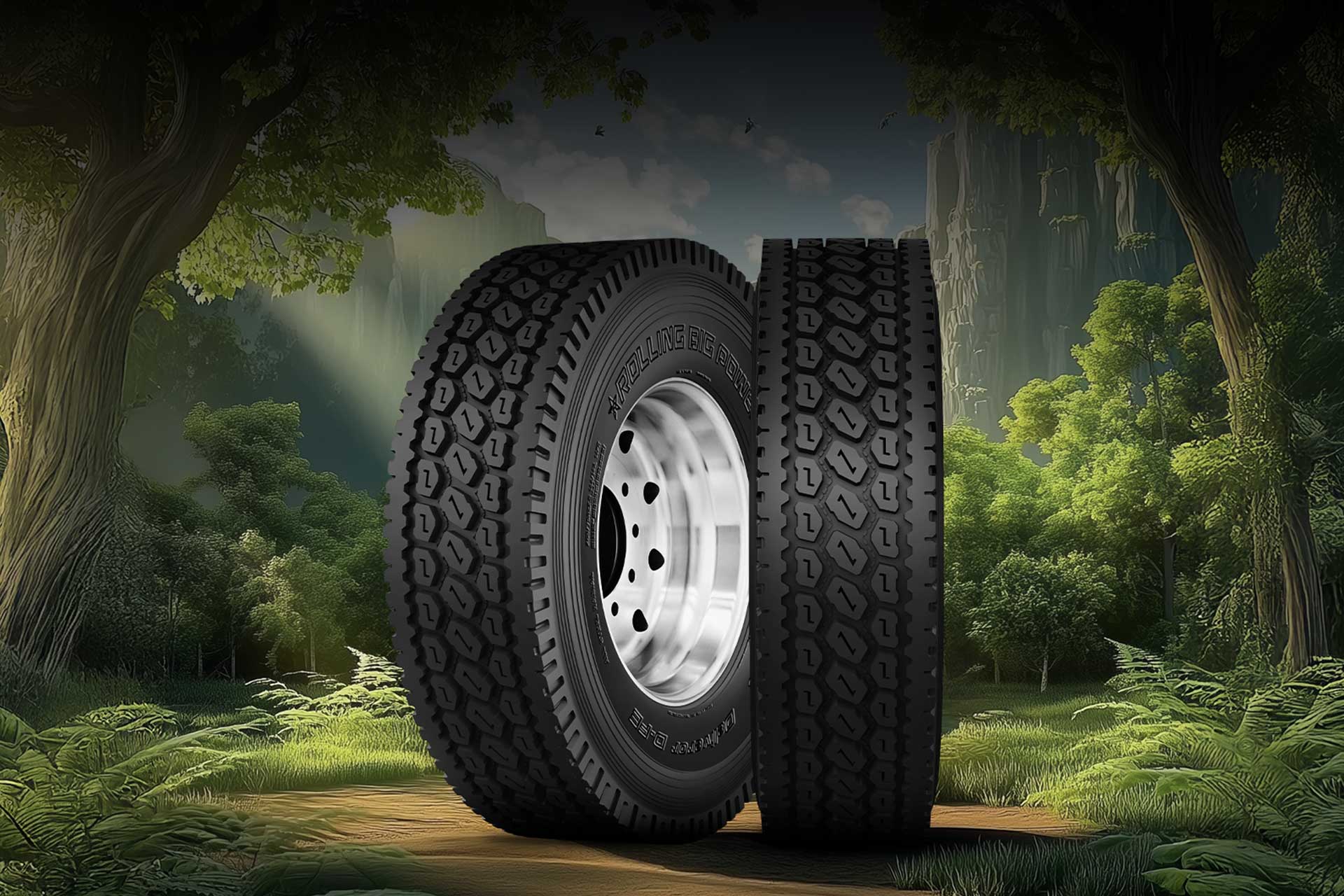 rbp eco friendly commercial tire in jungle landscape