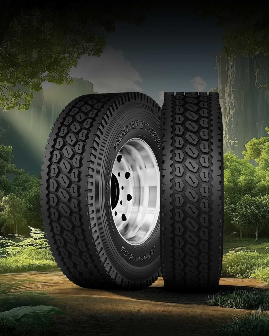 rbp eco friendly commercial tire in jungle landscape